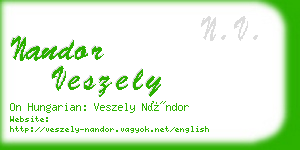 nandor veszely business card